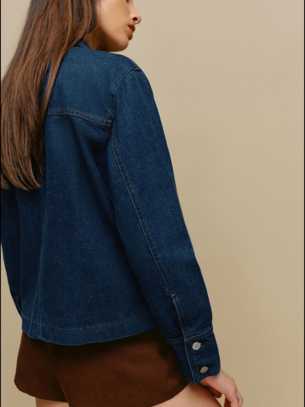 Reformation Oakley Blue Denim Jacket - Women NEW WITH TAGS - Picture 2 of 4